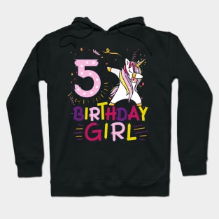 Funny Birthday Gift 5 year old Girl Dabbing Unicorn T-Shirt Hoodie